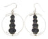 Southwestern Jet Sterling Silver Earrings PS60448